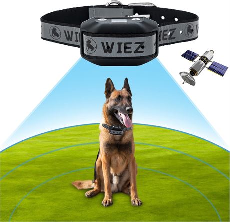 GPS Wireless Dog Fence System, Range 65-3280 ft, Rechargeable Pet Containment