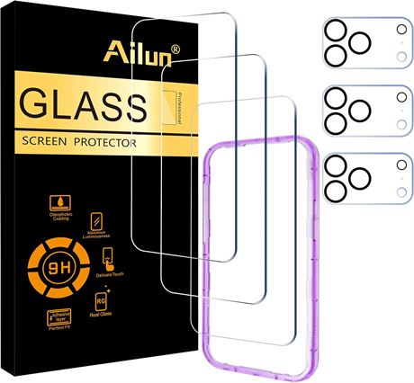 Ailun 3-Pack Screen Protector for iPhone 17 Pro Max + Lens Guards