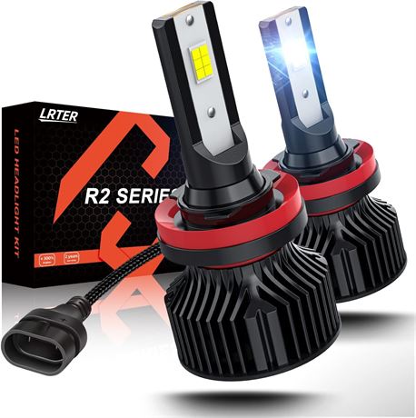 H11 LED Headlight Bulbs (H11/H9/H8) 6500K, Fan, Pack of 2