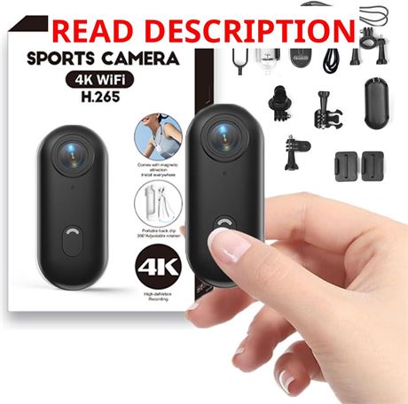 4K Mini Action Camera, Portable Vlogging & Waterproof Wearable Body Cam, 360
