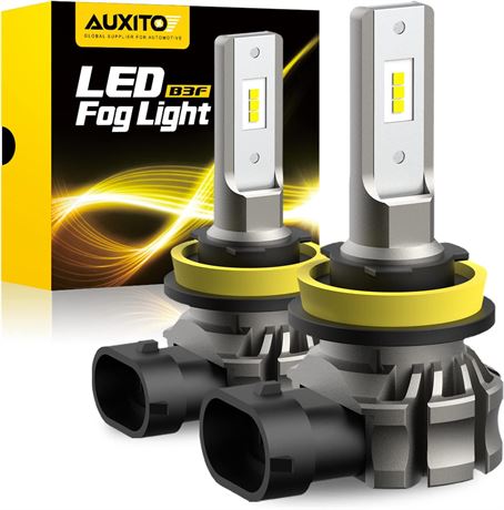 AUXITO H11/H8/H16 LED Fog Light Bulbs/DRL, 6000 lm, CSP LEDs, Pack of 2