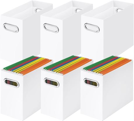 Tunnkit 6-Pack Collapsible File Organizer Boxes for Letter Size Folders