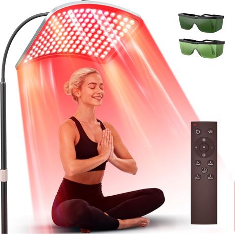 Red Light Therapy Panel 660nm & 850nm Infrared Lamp with Remote Control