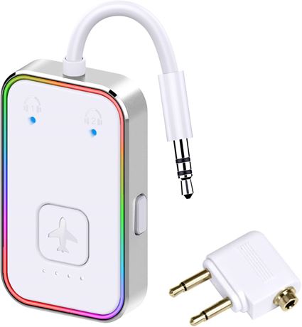 Bluetooth V5.4 Airplane Transmitter Dual Headphone Support