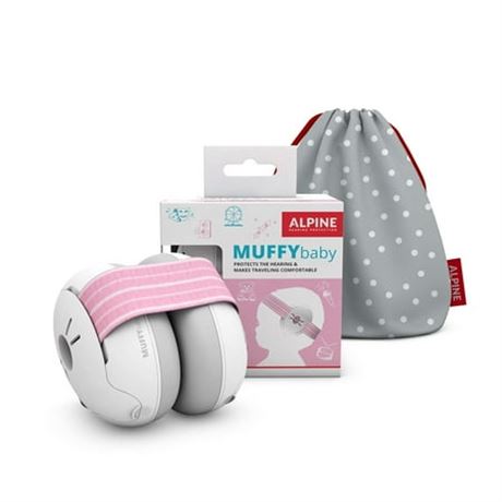 Alpine Muffy Baby Ear Protection, CE/ANSI Certified, Noise Earmuffs - Pink