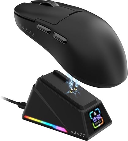 A.JAZZ AJ159APEX Souris sans fil 56 g, 42k DPI PAW3950, tri-mode BT/2.4G/USB-C