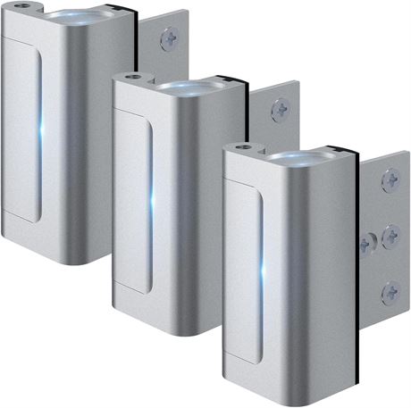 3 Pack Door Lock Reinforcement for Inward Doors Withstands 800 lbs 8 Screws