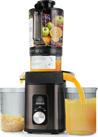 Cold Press Juicer, 4.3" Feed Chute, 34oz Slow Masticating, High Yield