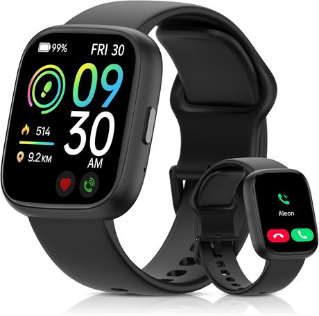 Montre connectée mixte, appel BT, écran 1,8", 100+ modes sport