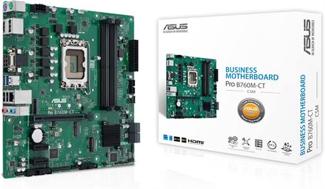 ASUS Pro B760M-CT-CSM LGA1700 mATX DDR5 PCIe 4.0, 2x M.2, USB 3.2 Type-C