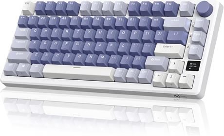 RK ROYAL KLUDGE M75 Keyboard, 2.4GHz/Bluetooth/USB-C, 75%, OLED & Knob