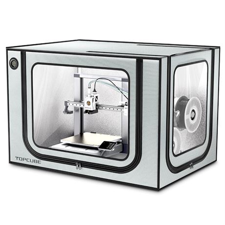 TOPCUBE 3D Printer Enclosure for Bambu Lab A1 Combo, Stainless Steel Frame