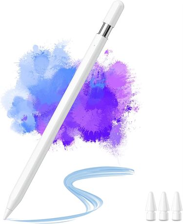 Stylus Pen for iPad 2018-2024, Pencil 3 Palm Rejection, Fast Charging