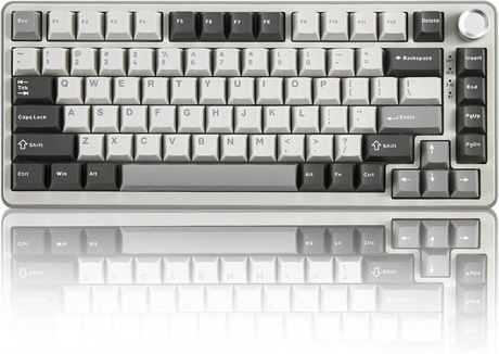 YUNZII B75 PRO Wireless Keyboard, 75% with Knob, RGB, BT/2.4G, Win/Mac