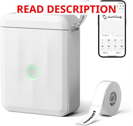 NIIMBOT D110 Mini Label Maker with Tape 12x40mm, Bluetooth Sticker Printer