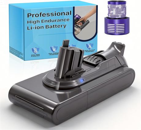 V11 Battery 10000mAh Click-in for Dyson V11/V15 (Not for Screw-in)