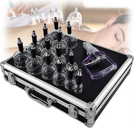14 Pcs 5 Sizes Cupping Therapy Set, Glass Cups for Body Massage & Home Use