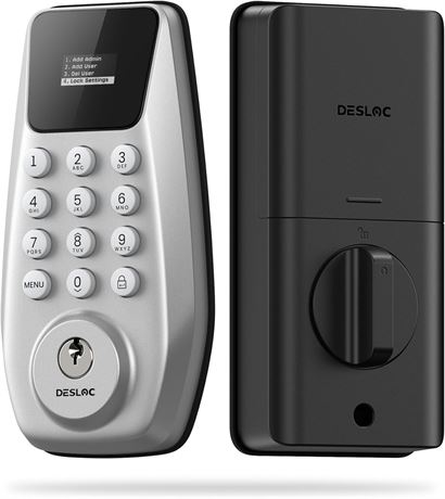 DESLOC C100 Keyless Entry Door Lock with Keypad, Smart Deadbolt, 2 Keys