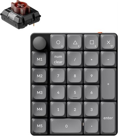 Keychron K0 Max Wireless Low-Profile Number Pad w/ Knob, QMK/VIA
