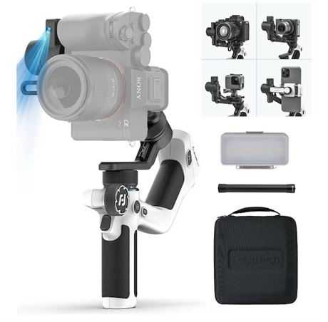 FeiyuTech SCORP Mini 2 Kit Gimbal, 3-Axis Stabilizer with AI Tracker, Carry Case