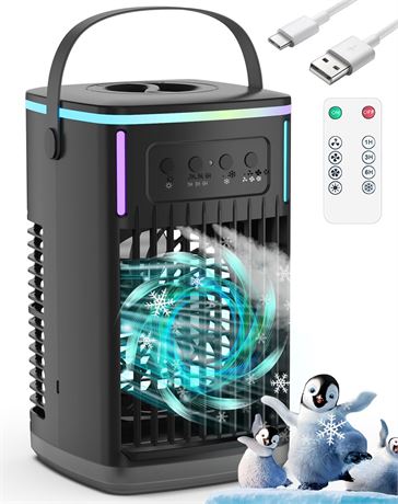 Climatiseur Portable 1500 ml Télécommande 3 Vitesses Minuterie 1-6 h