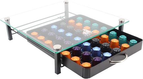 Flagship Pod Holder Drawer for Nespresso Capsule Holder Glass (42 Pods)