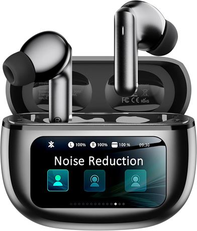 Wireless Earbuds with Charging Case, ANC, 6.0 Bluetooth, AI Clear Calls, 40H