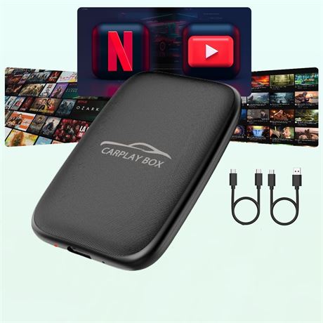 5-in-1 Wireless CarPlay Adapter with Netflix YouTube TF Card Plug & Play