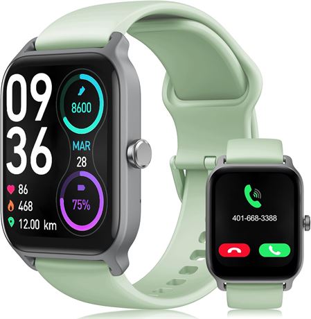 Montre connectée homme/femme, appels BT, Alexa, 100 sports