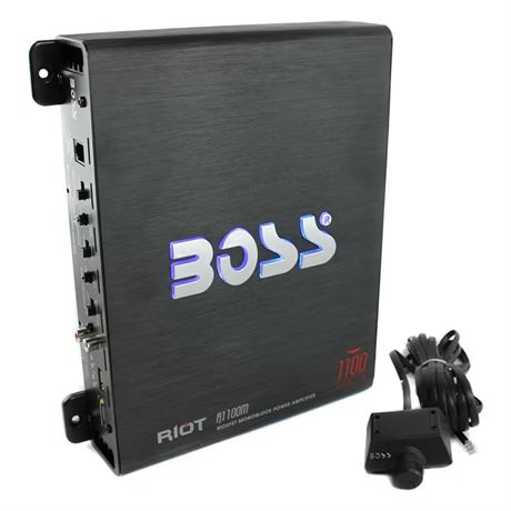 Boss Audio Riot 1100-Watt Monoblock Class A/B Car Amplifier + Bass Remote