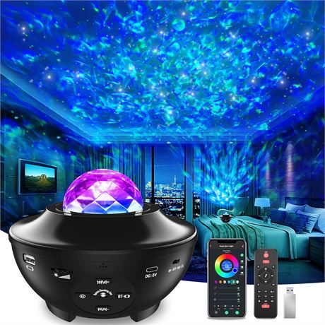 Galaxy Projector, Star Light Projector with Remote, Smart Night Light