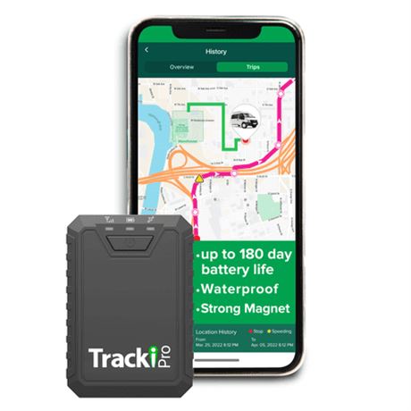 Tracki Pro 4G Waterproof GPS Car Tracker Long Battery Life
