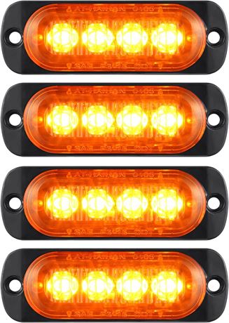 Feux Gabarit LED AT-HAIHAN 4pcs Orange Étanches Remorque