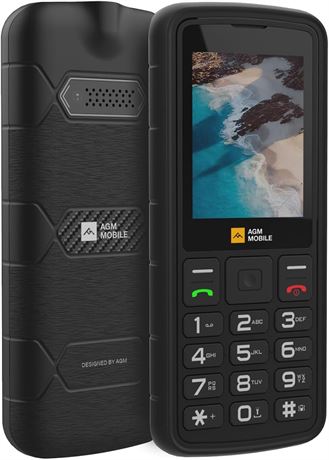 AGM M9 Rugged 4G Cell Phone Waterproof Drop-Proof Speed Dial 3-Card FM