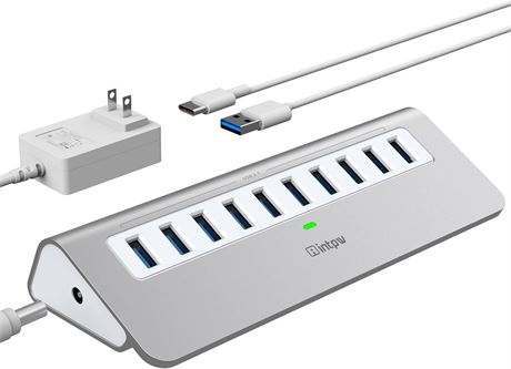 intpw 10 Port USB 3.1 Hub, 10Gbps Transfer