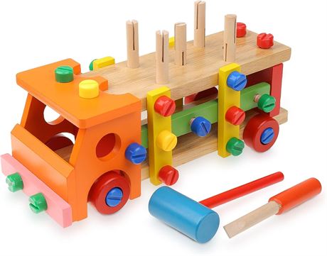 Coffret Outils Bois Boxiki Enfant 3+ Puzzle Orange