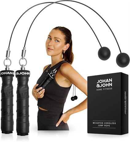 Corde à sauter sans fil lestée Johan & John, fitness homme/femme