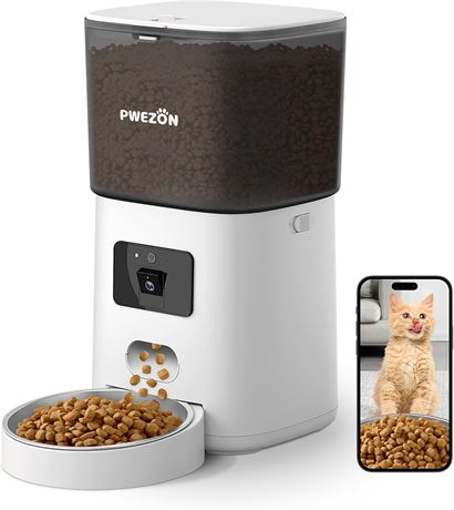 5G Smart Cat Feeder 6L with 1080P Camera Night Vision