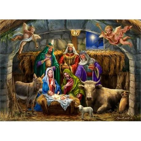 In The Manger Advent Jigsaw Puzzle 1000 Pcs Christmas Countdown Vermont Company