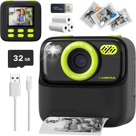 Appareil photo enfants Mgaolo instantané HD cadeau jouet impression photo noir