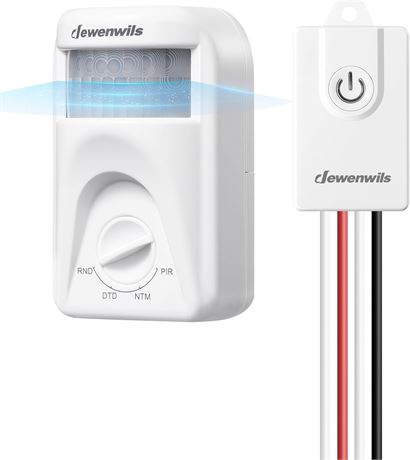 DEWENWILS Wireless Motion Sensor Light Switch Indoor Dusk to Dawn PIR
