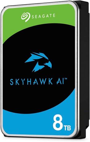Seagate Skyhawk AI 8TB HDD 3.5" SATA 6Gb/s 256MB Cache for DVR/NVR