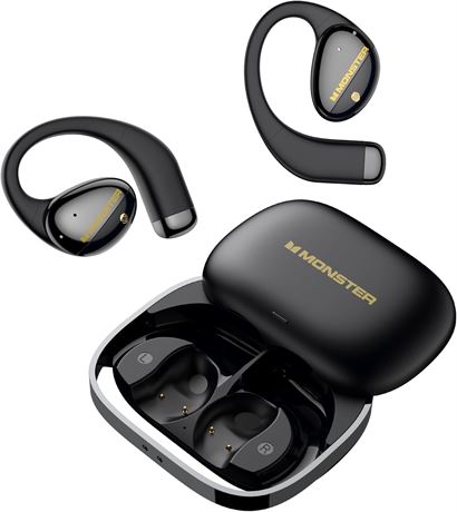 Monster Open Ear AC520 Headphones, Bluetooth 6.0, HiFi Sound, 24H Playtime