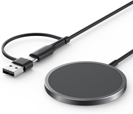 JSAUX MagSafe Wireless Charger – iPhone 12-16 Series, Black