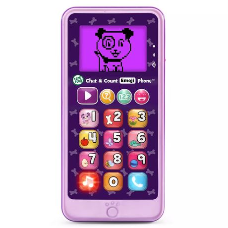 Téléphone Jouet LeapFrog Violet Chat & Count Emoji
