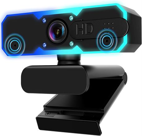 1080P 60FPS Streaming Webcam with Mic Autofocus & Fill Light