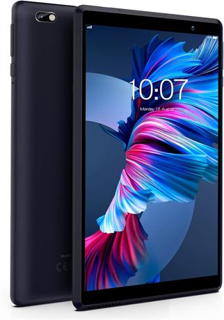 Pritom 8in Tablet, 2GB RAM, 32GB ROM, Quad Core, HD IPS, 2MP/8MP, Black