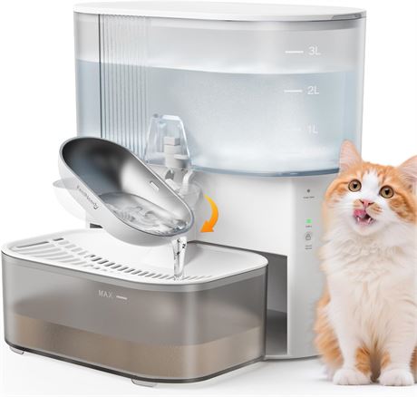 Fontaine chat FEELNEEDY sans filtre acier sans fil rechargeable