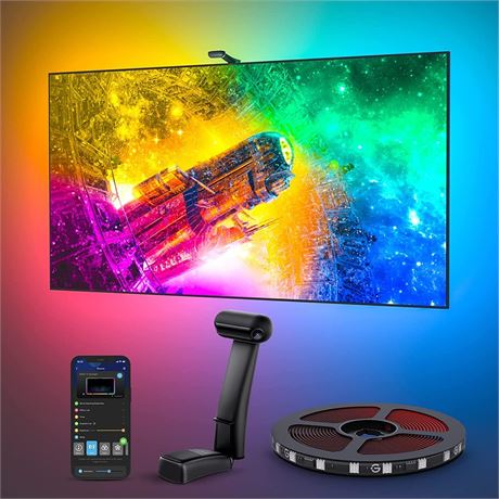 Govee Envisual TV Backlight T2, Dual Cameras, 11.8ft RGBIC Wi-Fi LED Strips