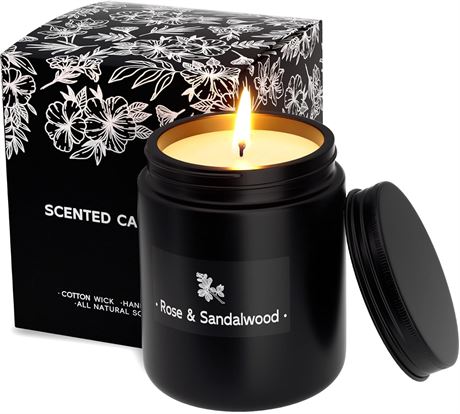TranquilBliss bougie parfumée rose & santal 7.6 oz
